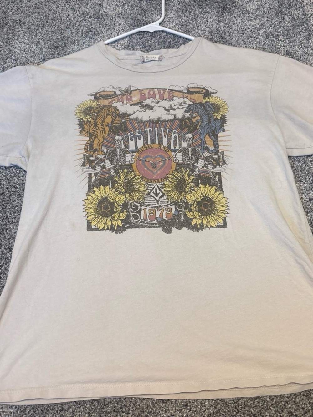 Altar'd State Cream Festival Graphic Tee with Yellow Sunflowers - Picture 2 of 3